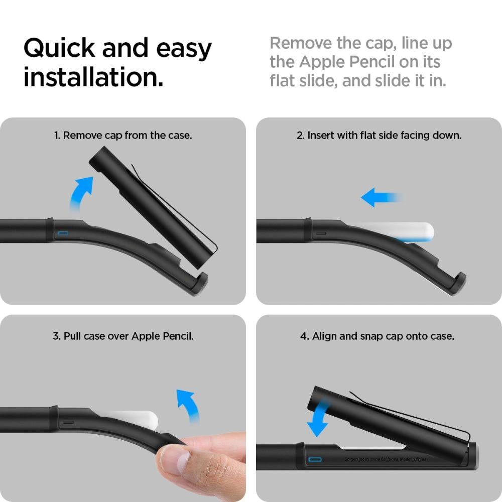 Etui Spigen DA201 Clip Case Apple Pencil 2 Black