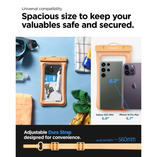 Buy Spigen A610 Universal Waterproof Float Case Apricot - SPN2875 - {ean13} - Home Screen Store Europe