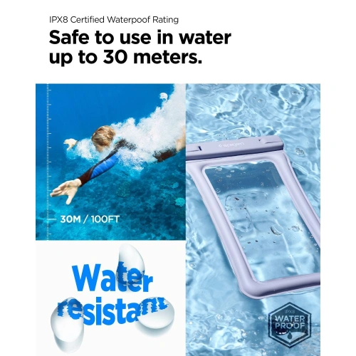 Buy Spigen A610 Universal Waterproof Float Case Aqua Blue - SPN2876 - {ean13} - Home Screen Store Europe