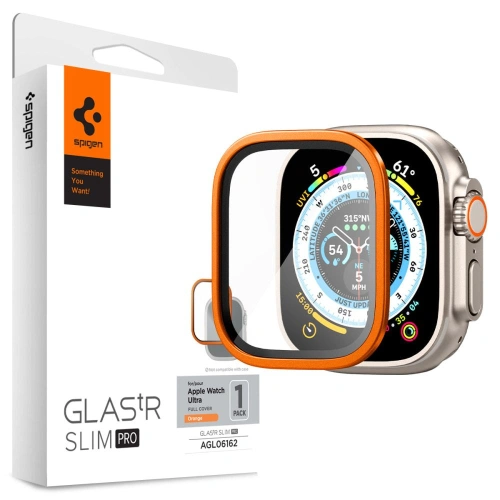 Kup Gehärtetes Spigen Glas.tr Slim Pro Apple Watch Ultra 49mm Orange - SPN2879 - {ean13} - Sklep Home Screen