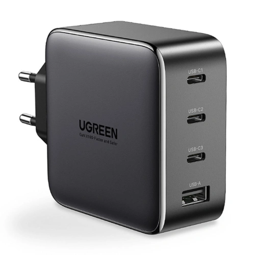 Kup UGREEN CD226 GaN 3x USB-C + USB-A PD 3.0 QC 4+ FCP SCP AFC Netzladegerät 100W EU schwarz - UGR1618 - {ean13} - Sklep Home Screen