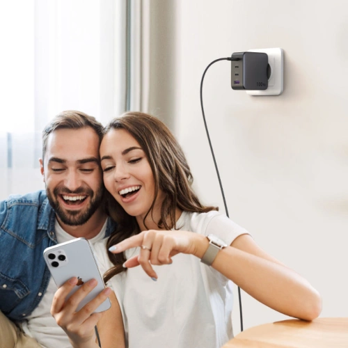 Buy UGREEN CD226 Wall Charger GaN 3x USB-C + USB-A PD 3.0 QC 4+ FCP SCP AFC 100W EU black - UGR1618 - {ean13} - Home Screen Store Europe