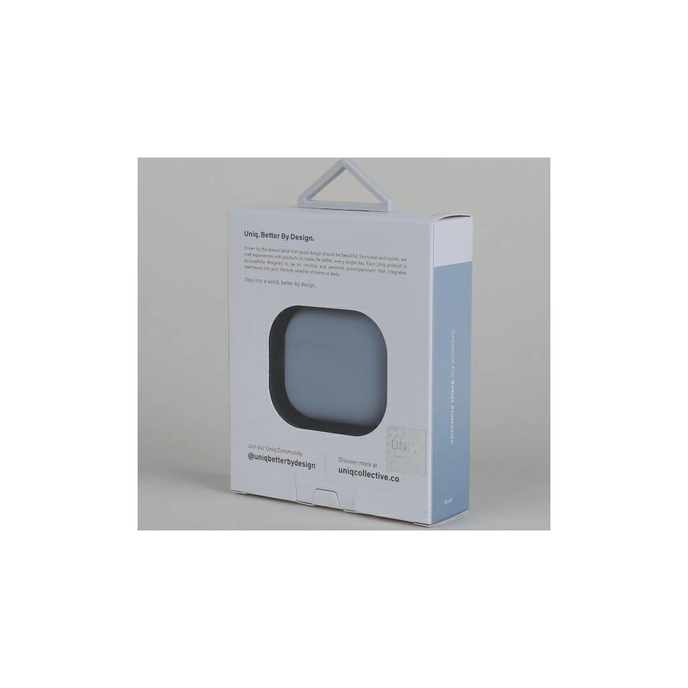 Etui UNIQ Lino Silicone Apple AirPods 3 błękitny/arctic blue