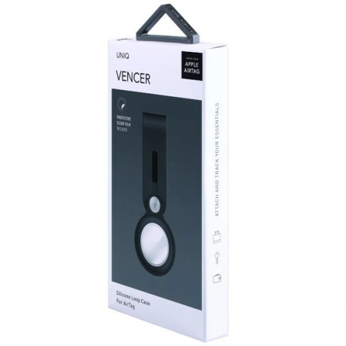 Kup Etui UNIQ Vencer Silicone Apple AirTag gri închis/charcoal - UNIQ895 - {ean13} - Sklep Home Screen