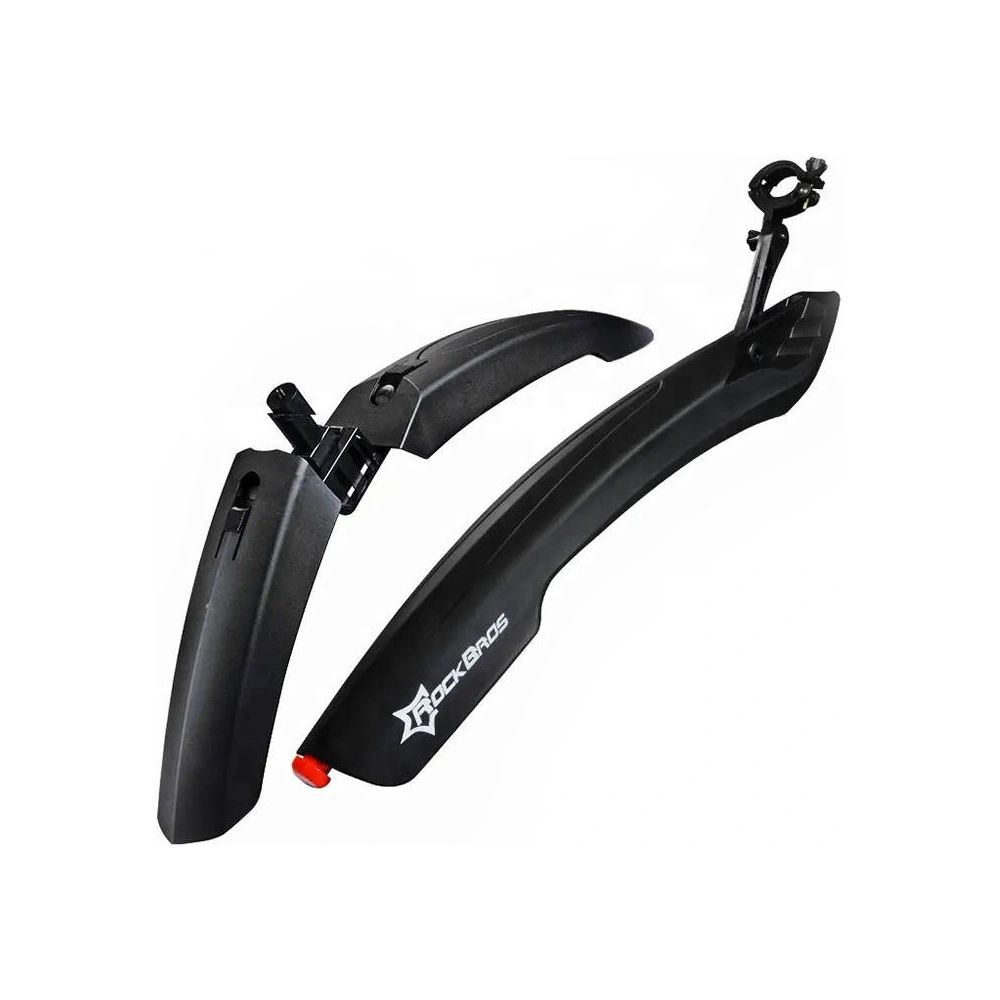 Błotniki rowerowe Rockbros DNB8001BK z lampką LED (czarne)