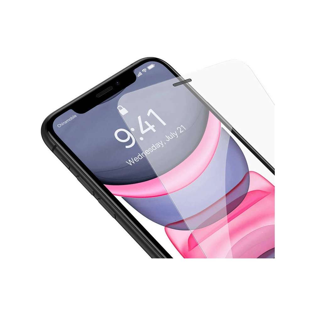 Szkło hartowane Baseus Crystal HD 0.3mm Apple IPhone 11/XR + zestaw czyszczący (2szt.)