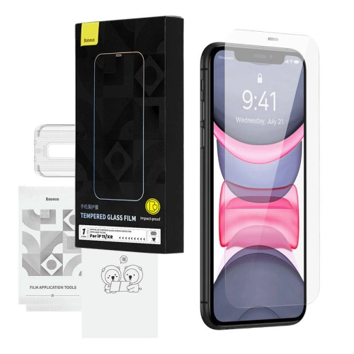 Kup Szkło hartowane Baseus Crystal HD 0.3mm Apple IPhone 11/XR - BSU4206 - {ean13} - Sklep Home Screen