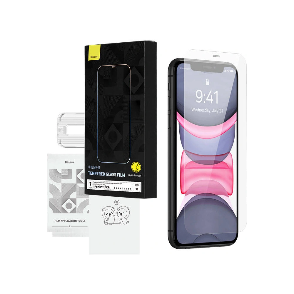 Szkło hartowane Baseus Crystal HD 0.3mm Apple IPhone 11/XR