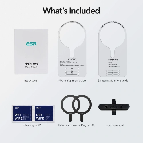 Kup MagSafe Prsten ESR Halolock MagSafe Univerzální Magnetic Prsten Černý [2 PACK] - ESR672 - {ean13} - Sklep Home Screen