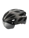 Kask rowerowy regulowany + okulary Rockbros TT-16 (czarny)