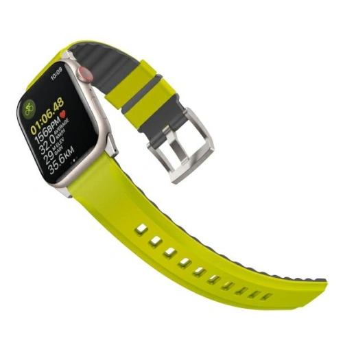 Kup UNIQ Linus Apple Watch 4/5/6/7/SE/8/9/Ultra 44/45/49mm Airosoft Silikon limonenkgrün/limegrün - UNIQ896 - {ean13} - Sklep Home Screen