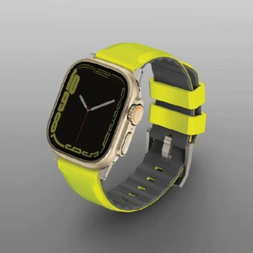 Kup UNIQ Linus Apple Watch 4/5/6/7/SE/8/9/Ultra 44/45/49mm Airosoft Silikon limonenkgrün/limegrün - UNIQ896 - {ean13} - Sklep Home Screen