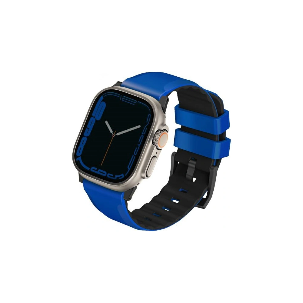 Pasek UNIQ Linus Apple Watch 4/5/6/7/SE/8/9/Ultra 44/45/49mm Airosoft Silicone niebieski/racing blue