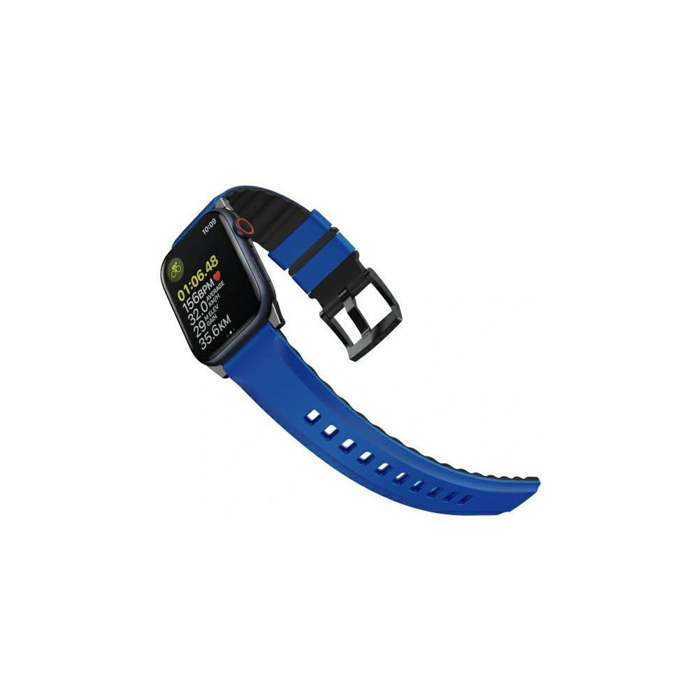 Pasek UNIQ Linus Apple Watch 4/5/6/7/SE/8/9/Ultra 44/45/49mm Airosoft Silicone niebieski/racing blue