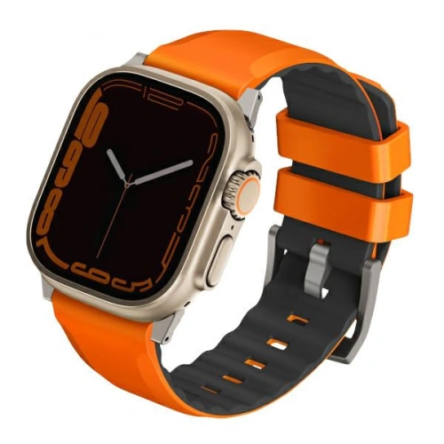 Kup UNIQ Linus Apple Watch 4/5/6/7/SE/8/9/Ultra 44/45/49mm Airosoft Silikon orange/volt orange - UNIQ898 - {ean13} - Sklep Home Screen