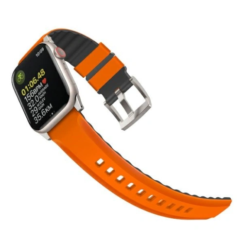 Kup UNIQ Linus Apple Watch 4/5/6/7/SE/8/9/Ultra 44/45/49mm Airosoft Silikon orange/volt orange - UNIQ898 - {ean13} - Sklep Home Screen