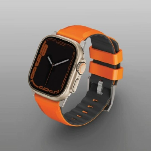 Kup UNIQ Linus Apple Watch 4/5/6/7/SE/8/9/Ultra 44/45/49mm Airosoft Silikon orange/volt orange - UNIQ898 - {ean13} - Sklep Home Screen
