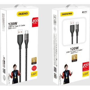 Kup Cablul Dudao L22T USB-A/USB-C 120W 1m gri - DDA263 - {ean13} - Sklep Home Screen