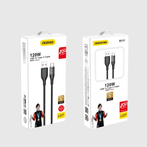 Kup Cablul Dudao L22T USB-A/USB-C 120W 1m gri - DDA263 - {ean13} - Sklep Home Screen