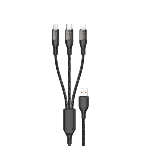 Kup Cablul Dudao L22X 3w1 USB-A/USB-C - microUSB - Lightning 120W 1m argintiu - DDA265 - {ean13} - Sklep Home Screen
