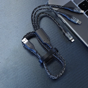 Kup Cablul Dudao L22X 3w1 USB-A/USB-C - microUSB - Lightning 120W 1m argintiu - DDA265 - {ean13} - Sklep Home Screen