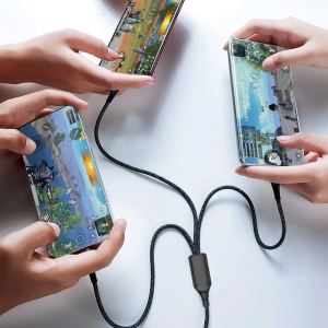 Kup Cablul Dudao L22X 3w1 USB-A/USB-C - microUSB - Lightning 120W 1m argintiu - DDA265 - {ean13} - Sklep Home Screen