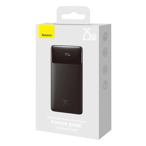 Kup Powerbank Baseus Bipow, 20000mAh, 2x USB, USB-C, 25W (czarny) - BSU4220 - {ean13} - Sklep Home Screen