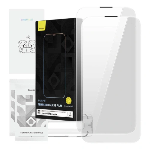 Kup Tvrzené sklo Baseus Corning Apple iPhone 14/13/13 Pro s filtrem proti prachu - BSU4222 - {ean13} - Sklep Home Screen