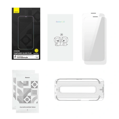 Buy Baseus Corning Tempered Glass Apple iPhone 14/13/13 Pro with dust filter - BSU4222 - {ean13} - Home Screen Store Europe