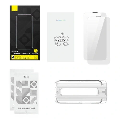 Kup Baseus Apple Gehärtetes Glas Corning iPhone 14 Plus / 15 Plus mit Staubfilter - BSU4223 - {ean13} - Sklep Home Screen