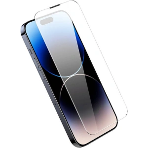 Sticlă securizată Baseus Corning Apple iPhone 14 Pro Max cu filtru antipraf.