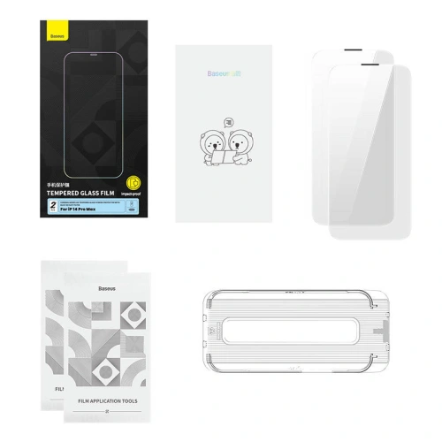 Kup Tvrzené sklo Baseus Corning Apple iPhone 14 Pro Max s filtrem proti prachu - BSU4225 - {ean13} - Sklep Home Screen