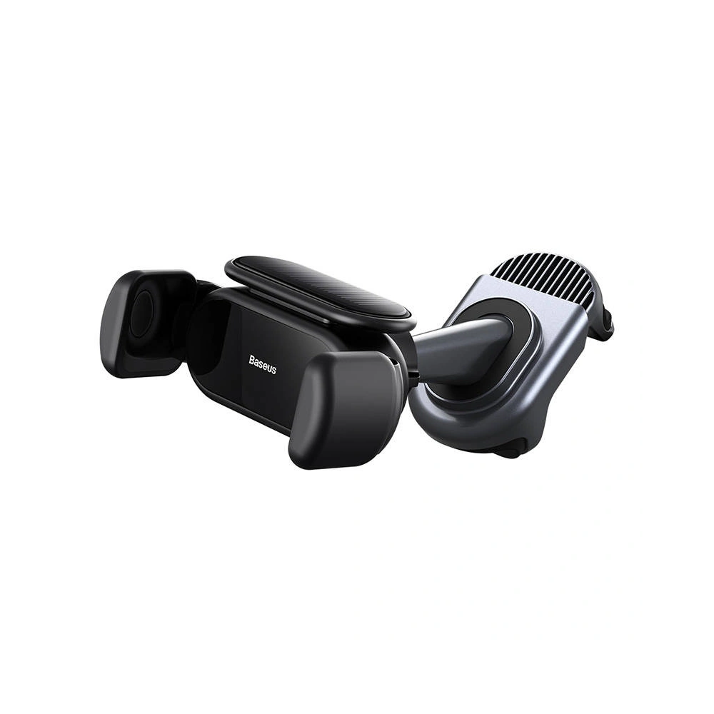 Uchwyt samochodowy elektryczny Baseus T-Space z ładowarką solarną (czarny)