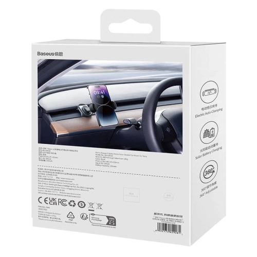 Kup Baseus Elektroautohalterung T-Space mit Solarladegerät (schwarz) - BSU4226 - {ean13} - Sklep Home Screen