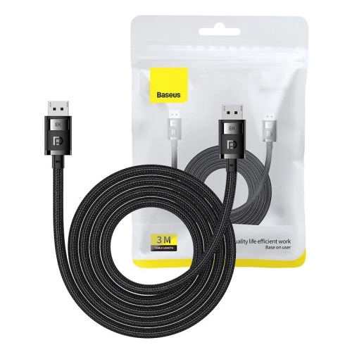 Kup Baseus Kabel High Definition DP 8K/DP 8K 3m (schwarz) - BSU4256 - {ean13} - Sklep Home Screen