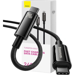 Kabel Baseus Tungsten Gold USB-C/USB-C 240W 1m (černý)