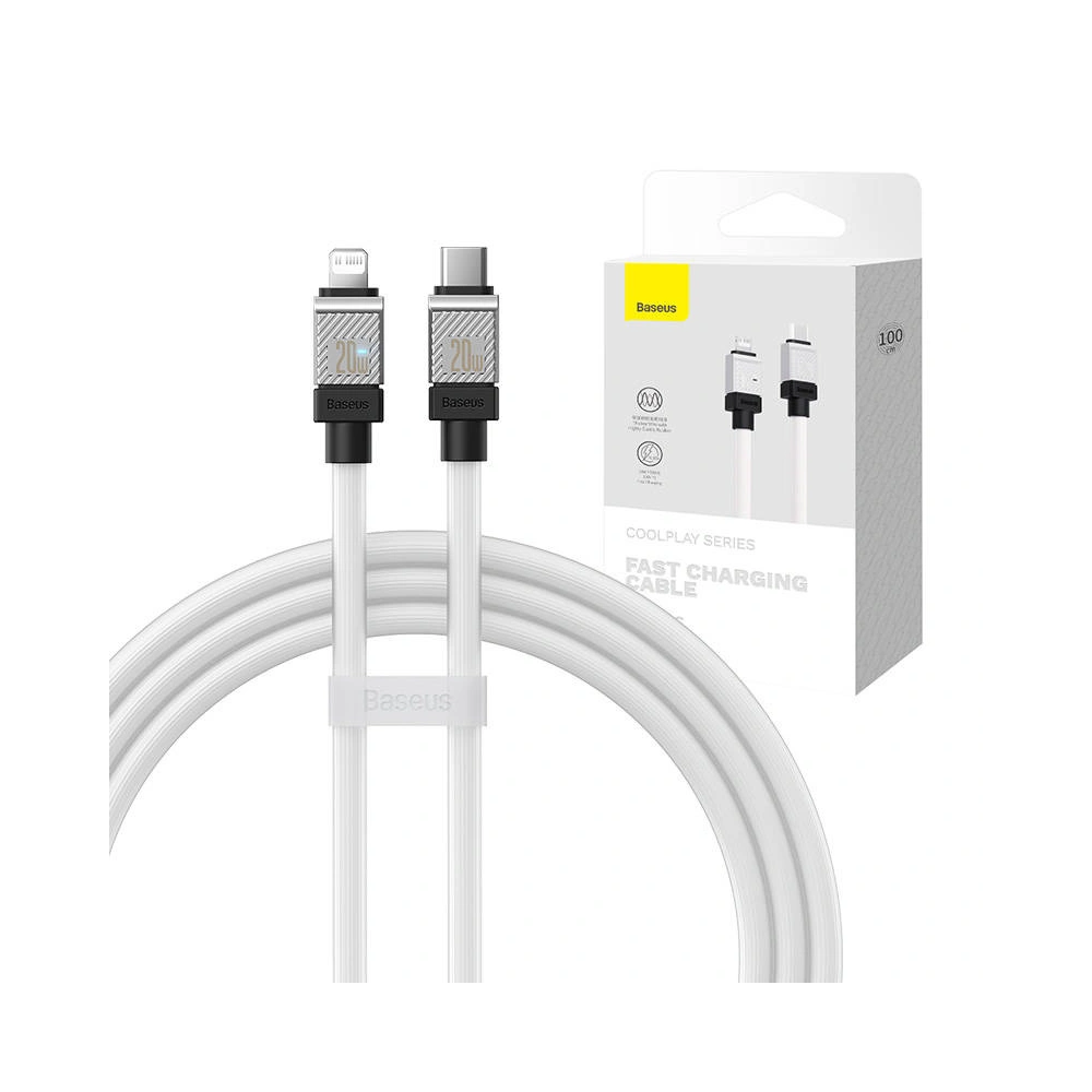 Kabel Baseus CoolPlay Series USB-C/Lightning 20W 1m (biały)