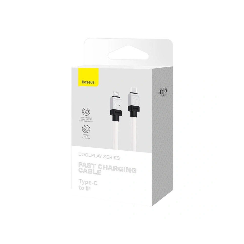 Kabel Baseus CoolPlay Series USB-C/Lightning 20W 1m (biały)