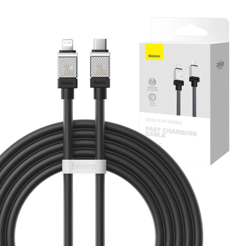 Kup Kabel Baseus CoolPlay Series USB-C/Lightning 20W 2m (černý) - BSU4265 - {ean13} - Sklep Home Screen