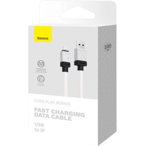 Kabel Baseus CoolPlay Series USB-A/Lightning 2.4A 1m (bílý)