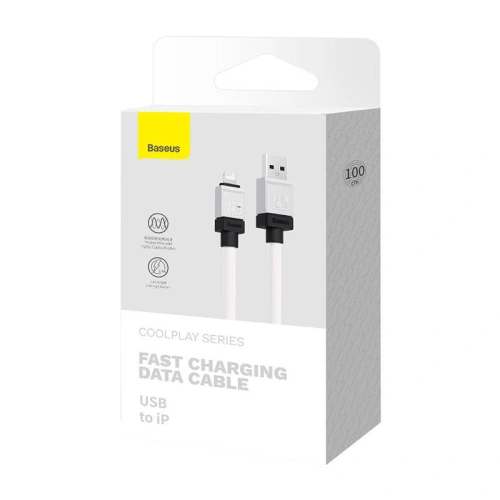 Kup Kabel Baseus CoolPlay Series USB-A/Lightning 2.4A 1m (bílý) - BSU4273 - {ean13} - Sklep Home Screen