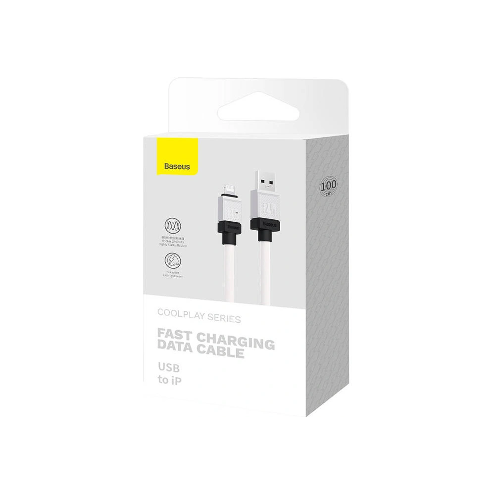 Kabel Baseus CoolPlay Series USB-A/Lightning 2.4A 1m (biały)