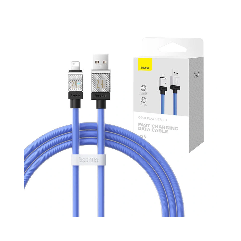 Kabel Baseus CoolPlay Series USB-A/Lightning 2.4A 1m (fioletowy)