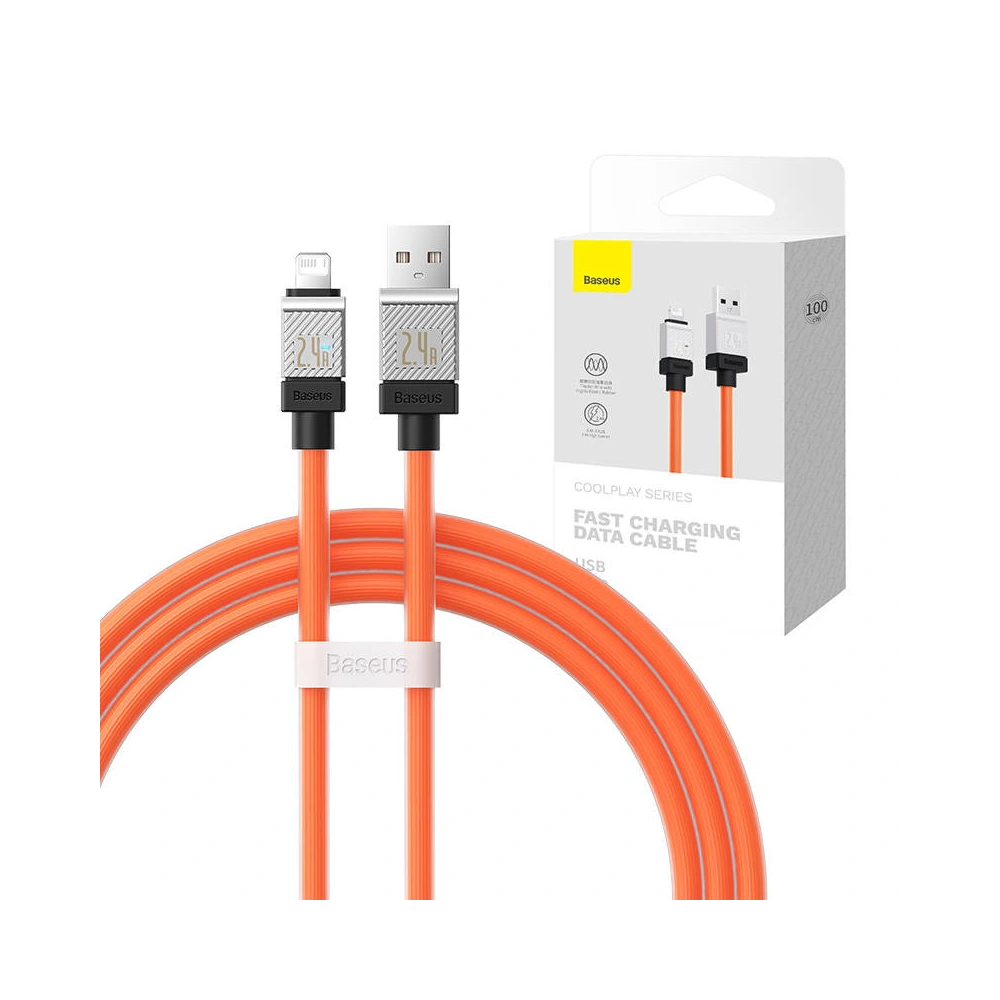 Kabel Baseus CoolPlay Series USB-A/Lightning 2.4A 1m (pomarańczowy)