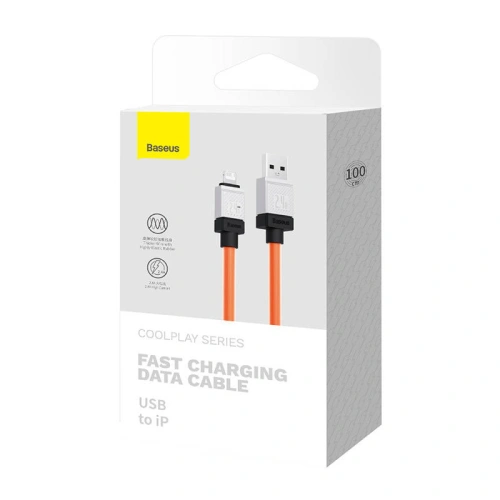 Kup Cablul Baseus CoolPlay Series USB-A/Lightning 2.4A 1m (portocaliu) - BSU4275 - {ean13} - Sklep Home Screen