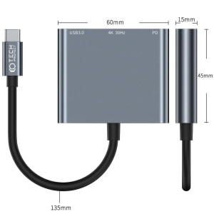 Kup Tech-Protect Adapter V1-Hub 3in1 Grau - THP2033 - {ean13} - Sklep Home Screen