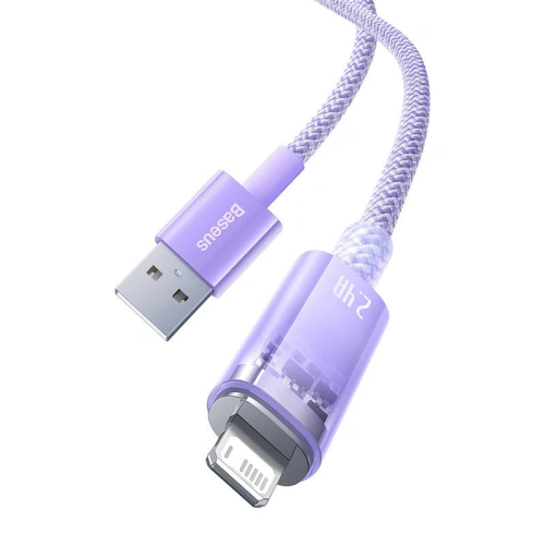 Kup Kabel Baseus Explorer Series USB-A/Lightning 2.4A 1m (fialový) - BSU4276 - {ean13} - Sklep Home Screen