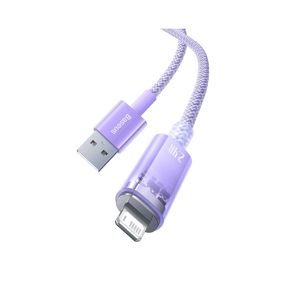 Kabel Baseus Explorer Series USB-A/Lightning 2.4A 1m (fioletowy)