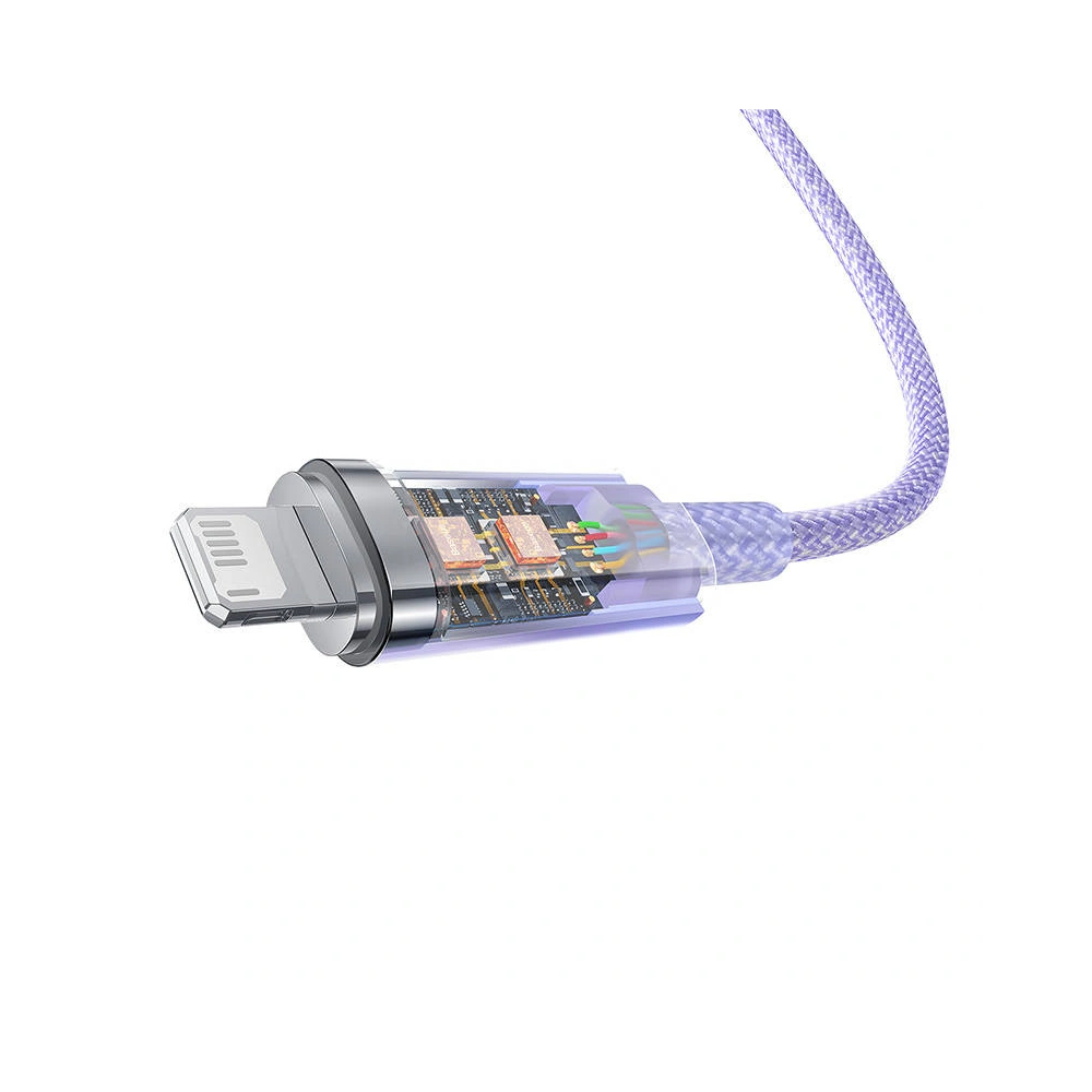 Kabel Baseus Explorer Series USB-A/Lightning 2.4A 1m (fioletowy)