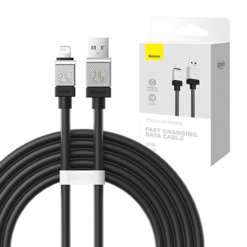 Kup Kabel Baseus CoolPlay Series USB-A/Lightning, 2.4A 2m (černý) - BSU4277 - {ean13} - Sklep Home Screen